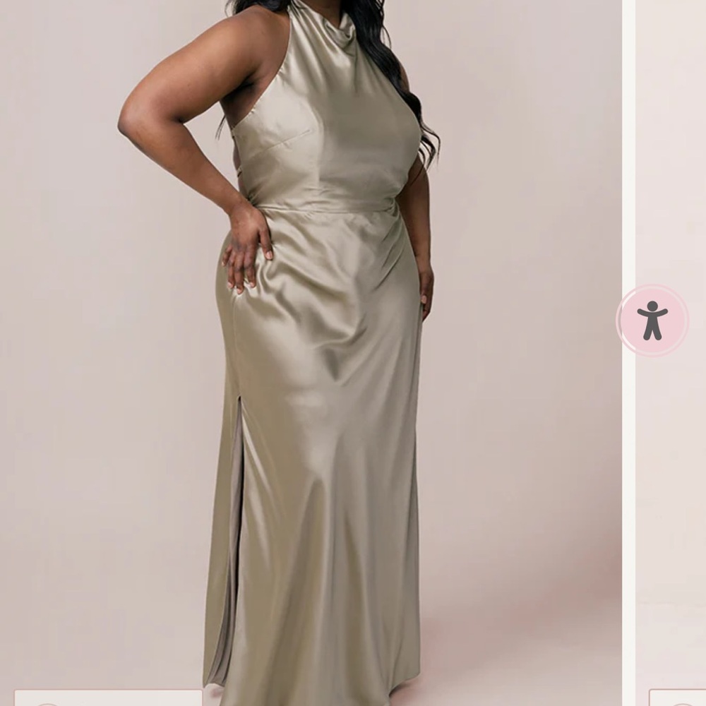 Revelry satin bridesmaid dress